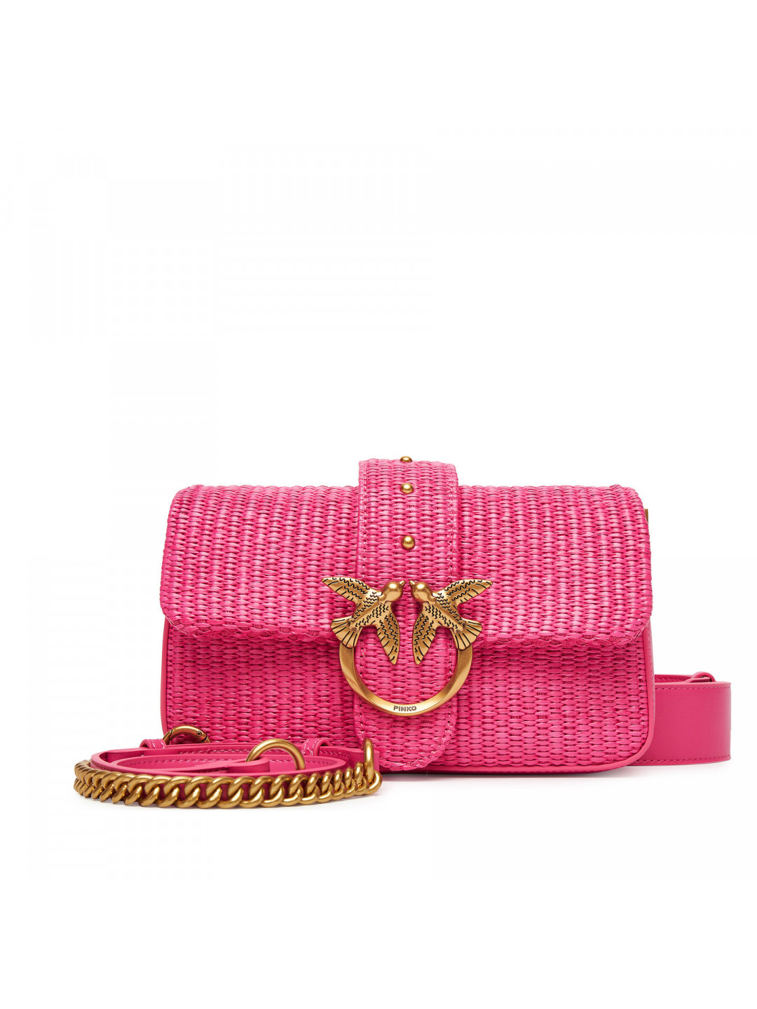 Kabelka PINKO Love One Mini Slouchy Fl PE 25 PLTT 104340 A2CF Růžová